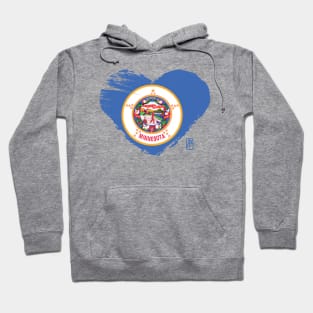 U.S. State - I Love Minnesota - Minnesota Flag Hoodie